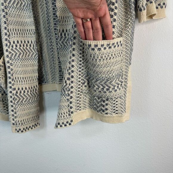 Soft Surroundings Boho Knit Open Front Cardigan Pockets Womens Large Casual Chic - Picture 4 of 10